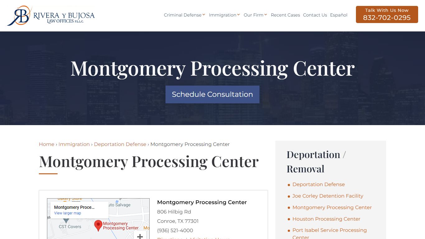 Montgomery Processing Center - Rivera Y Bujosa Law